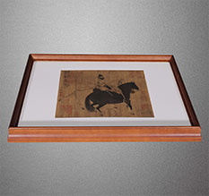 新县书画装裱配框服务案例